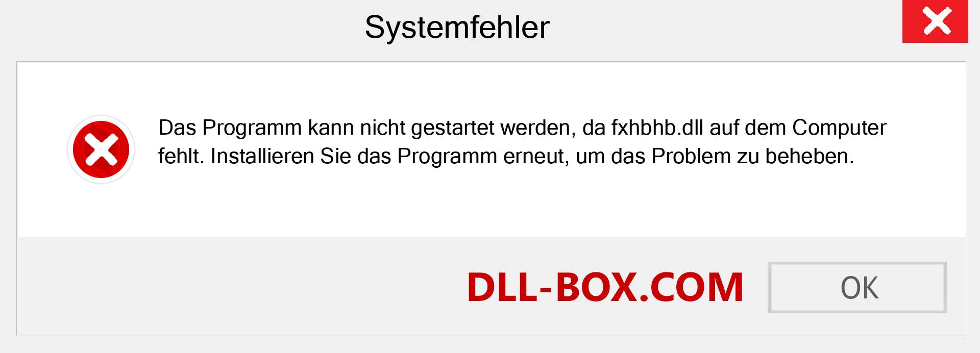 fxhbhb.dll-Datei fehlt?. Download für Windows 7, 8, 10 - Fix fxhbhb dll Missing Error unter Windows, Fotos, Bildern